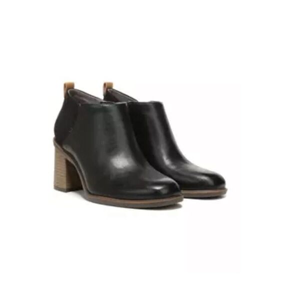 Dr Scholls Sustainable Comfort Faux Leather Roxanne Ankle Booties Black Size 9M - Picture 1 of 9